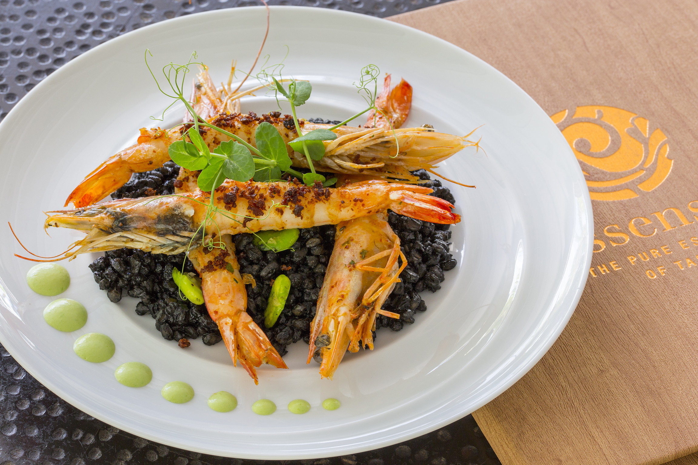 Essensia Shrimp with Squid Ink Farro 3