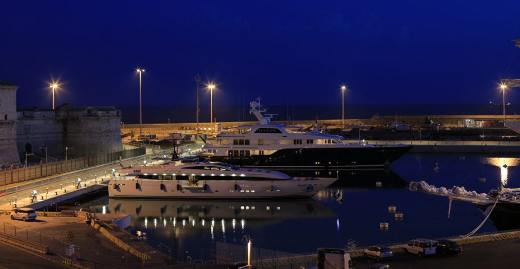 superyacht in port