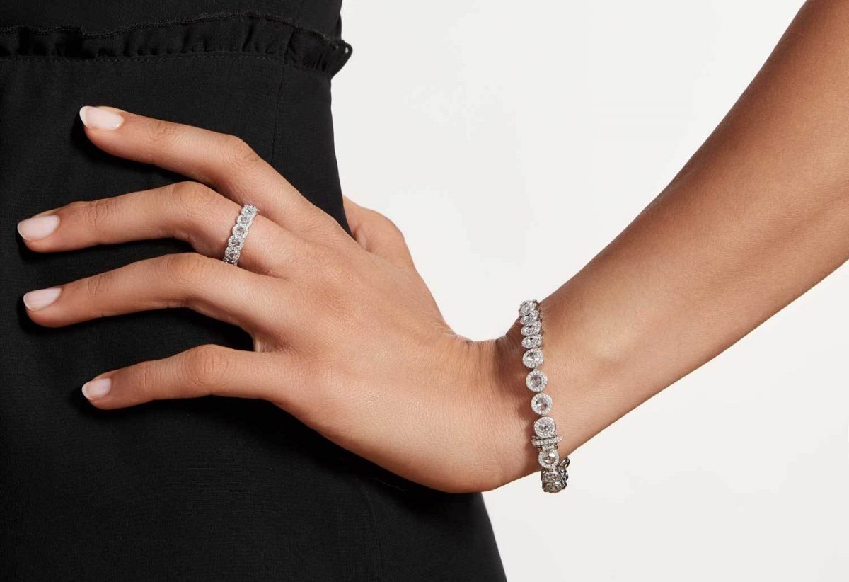 Louis Vuitton High Jewelry Diamond White Gold Tennis Bracelet For