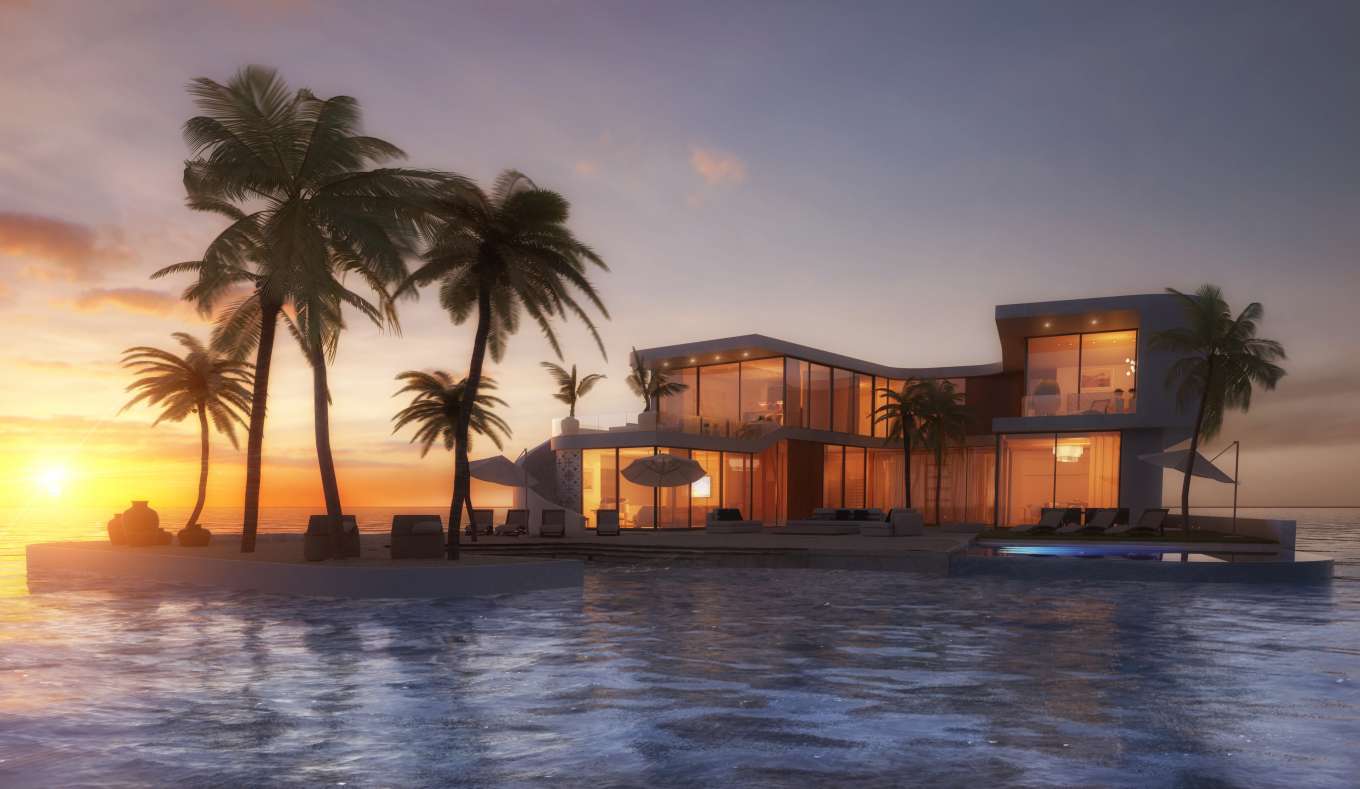 Amillarah Private Islands: Floating Residences That Adapt to Sea Level