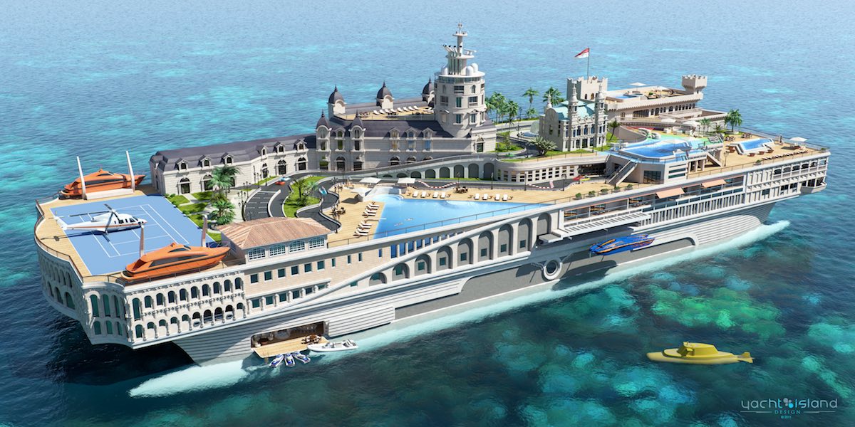 Mega Yacht Concept Resembles the Streets of Monaco