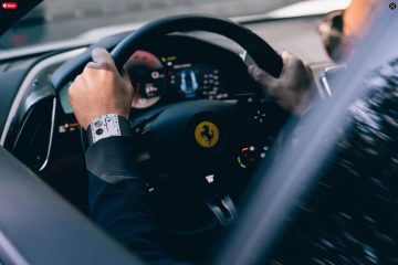 Richard Mille Ferrari Watch on model in Ferrari