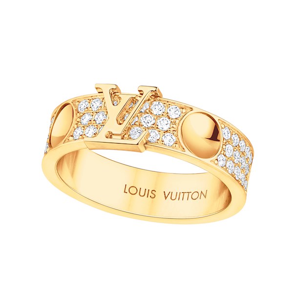 Louis Vuitton Lock It diamonds and gold ring