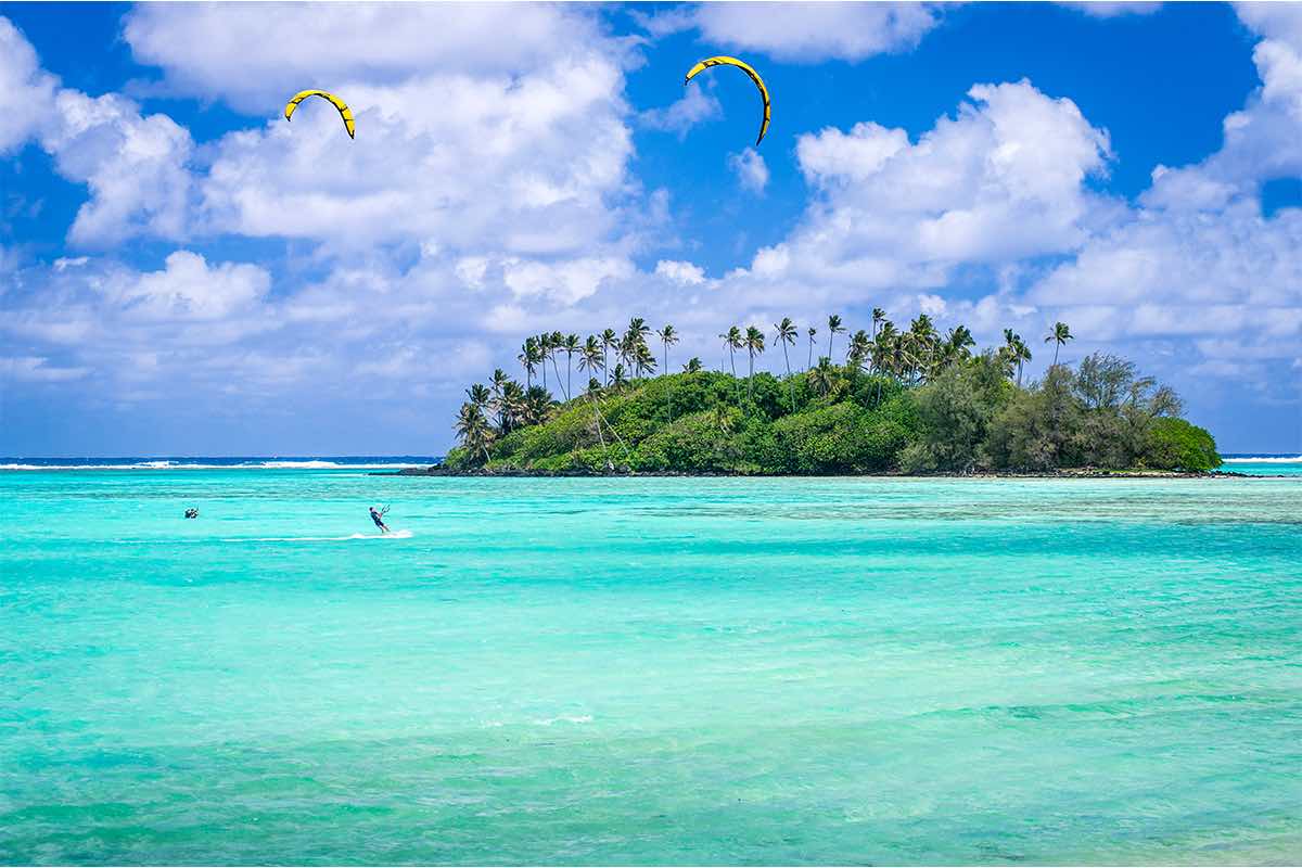 Rarotonga - Cook Island Kite Surfing View