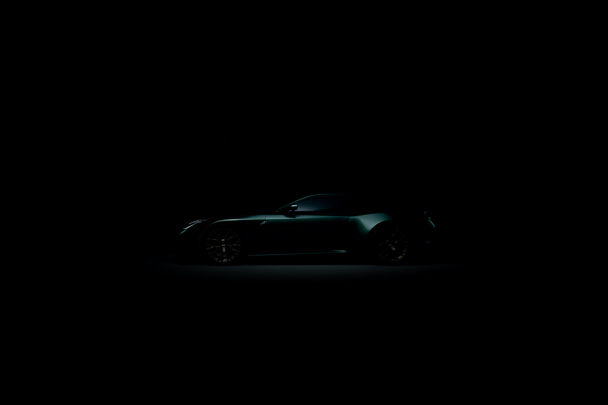 Aston Martin new DB teaser shrouded in darkness