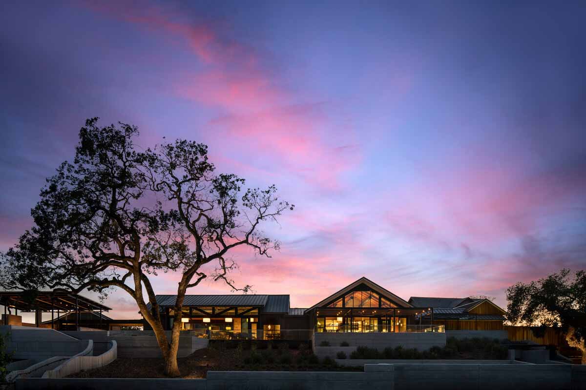 Four Seasons Napa resort at night