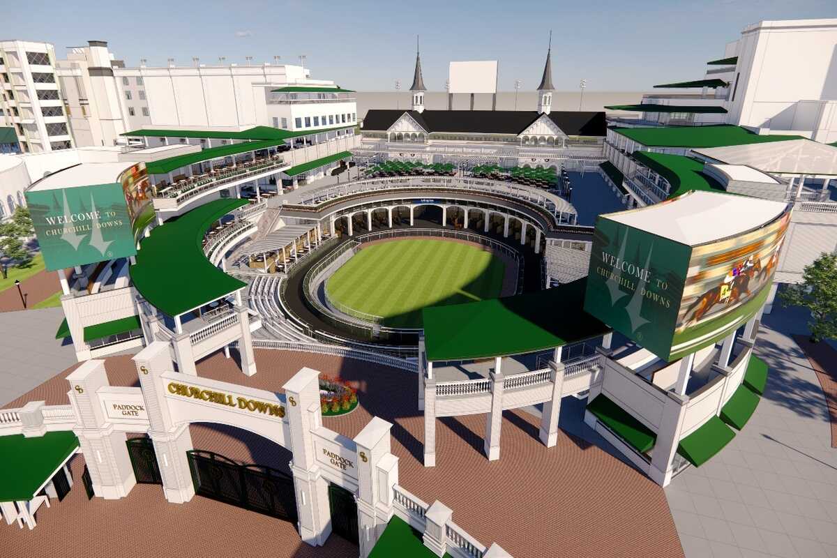 The stadium for the Kentucky Derby. 