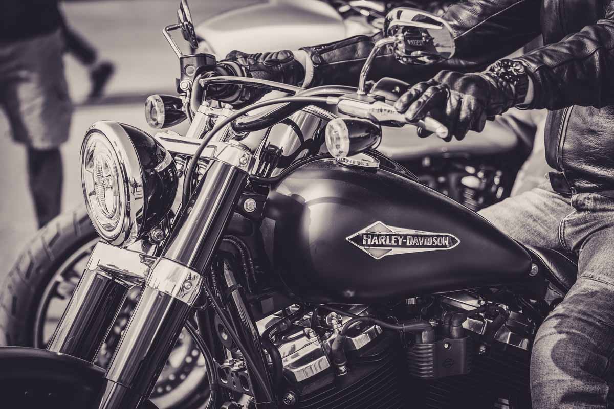 Iconic Harley-Davidson brand motorcycle. 